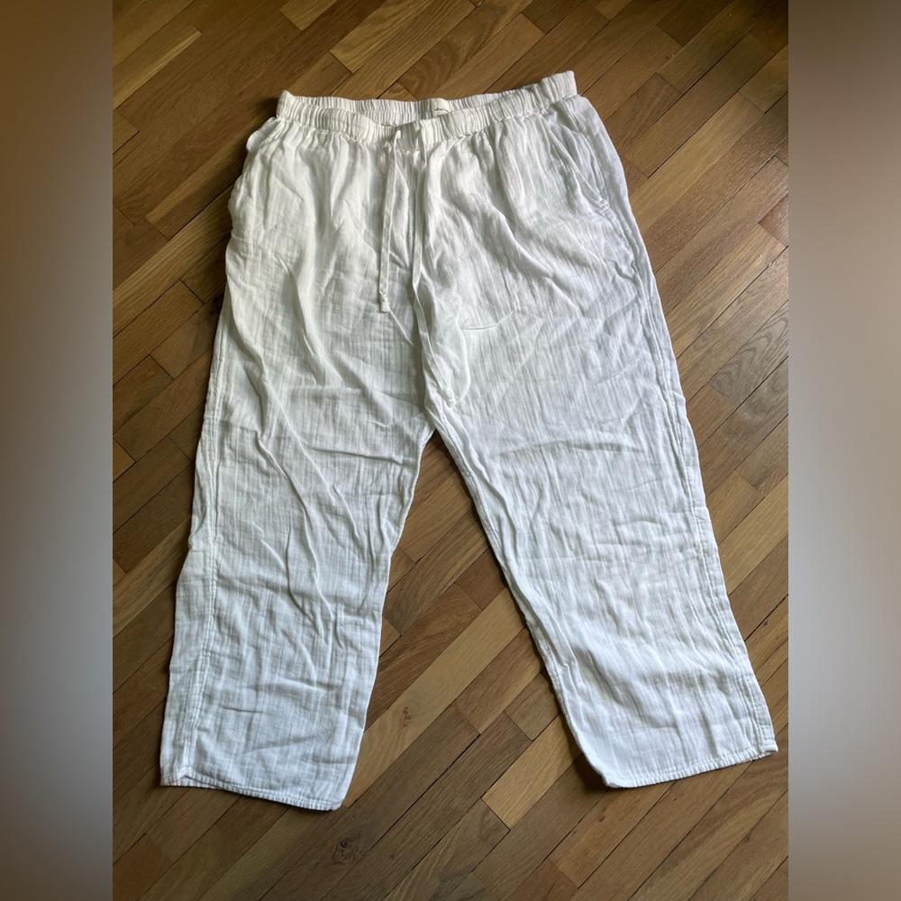 Aritzia white linen pants